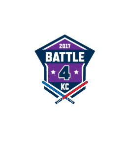 Battle 4 KC logo shield with lightsaber icon